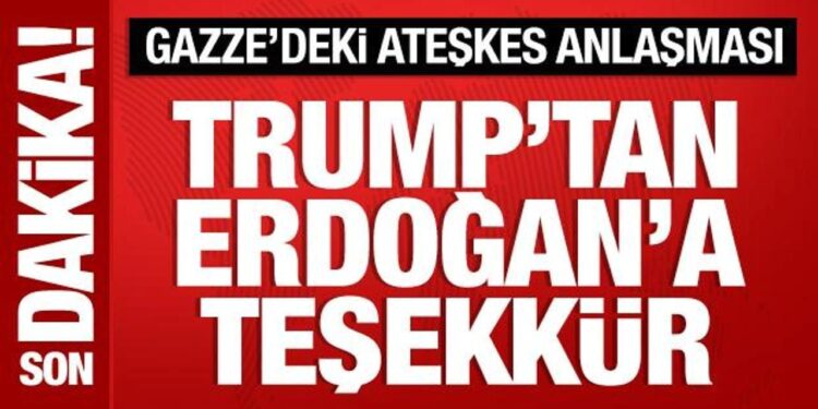 ABD Başkanı Trump, Cumhurbaşkanı Erdoğan’a teşekkür etti