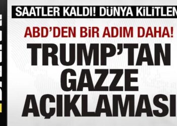 ABD’den bir adım daha! Dünya kilitlendi! Trump’tan son dakika Gazze açıklaması!
