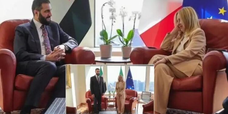 Ahmed Şara, ABD’de Meloni ile görüştü