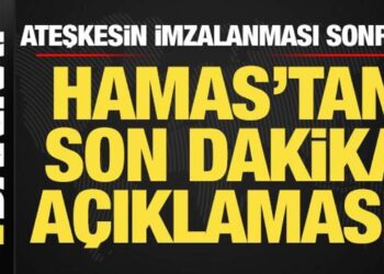 Ateşkesin imzalanması sonrası Hamas’tan son dakika açıklaması!