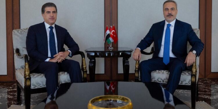 Bakan Fidan, IKBY Başkanı Barzani ile görüştü