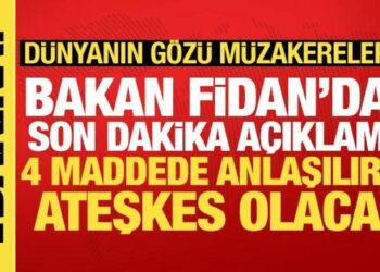 Bakan Fidan’dan Gazze açıklaması: 4 maddede uzlaşılırsa ateşkes olacak