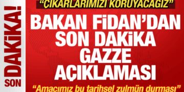 Bakan Fidan’dan son dakika açıklaması! ‘Amacımız bu tarihsel zulmün durması” deyip duyurdu