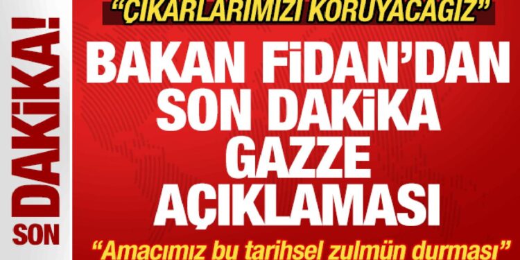 Bakan Fidan’dan son dakika açıklaması! ‘Amacımız bu tarihsel zulmün durması” deyip duyurdu