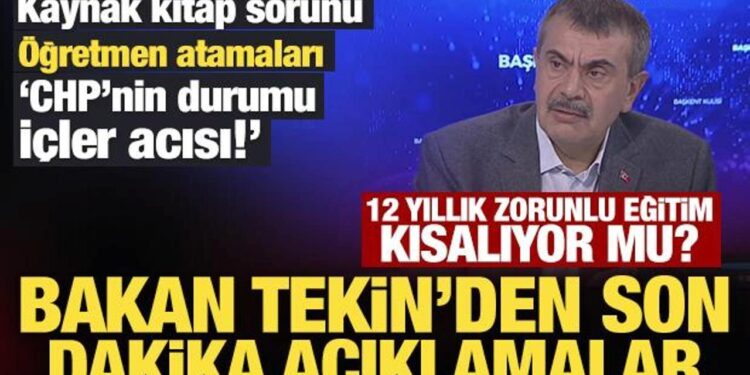 Bakan Tekin’den 12 yıllık zorunlu eğitim mesajı! Raporumuzu oluşturduk