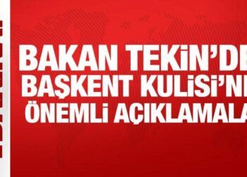 Bakan Tekin’den Başkent Kulisi’nde önemli açıklamalar