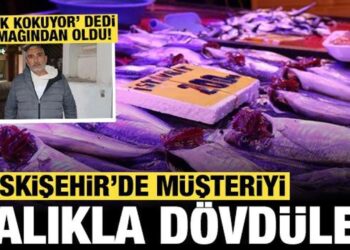 “Balık kokuyor” dedi, dayak yedi: Müşteriyi balıkla dövdüler!