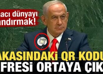 Binyamin Netanyahu’nun yakasındaki QR kodun şifresi!