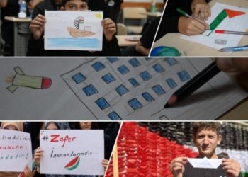Bütün okullardan Filistin’e bin selam! Öğrencilerden duygulandıran 7 Ekim etkinlikleri