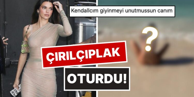 Cesur Pozlar Vermeyi Seven Kendal Jenner’in Plajdaki Üstsüz Pozu Sosyal Medyada Gündem Oldu!