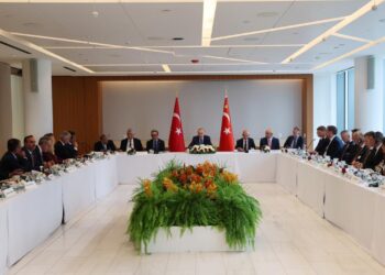 Cumhurbaşkanı Erdoğan, Hamdi Ulukaya ve ABD’li üst düzey şirket yöneticileriyle görüştü