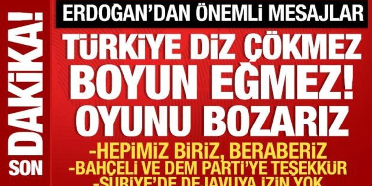 Cumhurbaşkanı Erdoğan: Her oyunu bozarız!