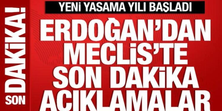 Cumhurbaşkanı Erdoğan, Meclis’in açılış töreninde konuşuyor