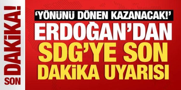 Erdoğan’dan SDG’ye son dakika uyarısı: Acziyet olarak asla algılanmamalı!