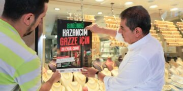 Esenlerli esnaf ve vatandaşlardan Gazze dayanışması