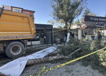 Freni arızalanan kamyon ortalığı savaş alanına çevirdi!