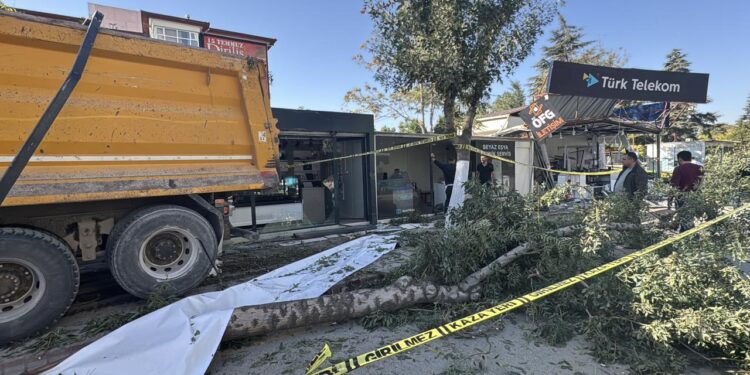 Freni arızalanan kamyon ortalığı savaş alanına çevirdi!