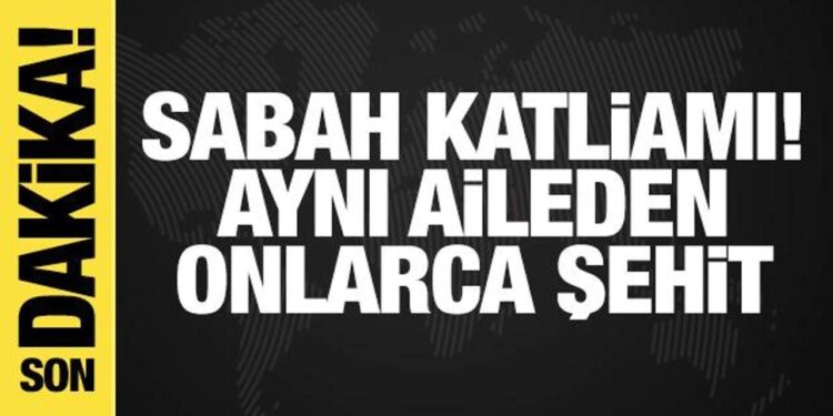 Gazze’de sabah katliamı! Aynı ailelerden onlarca şehit