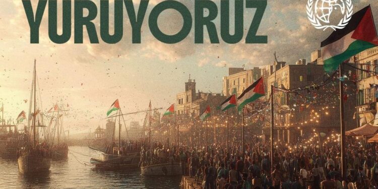 Gazze’ye ve Özgürlük Filosu’na destek için Ayasofya’dan Eminönü’ne büyük yürüyüş