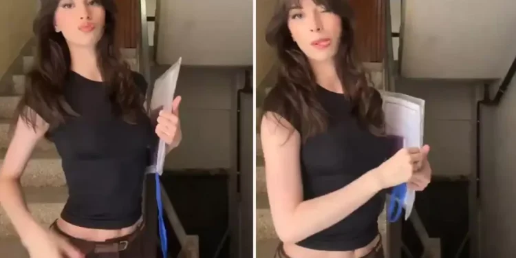 Genç stajyerin kıyafeti sosyal medyada gündem oldu