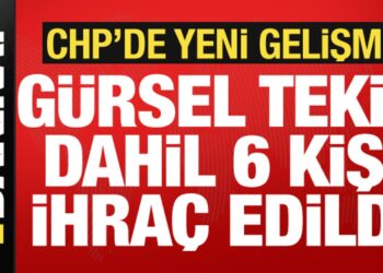 Gürsel Tekin dahil 6 kişi CHP’den ihraç edildi
