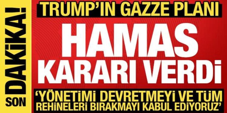 Hamas’tan Gazze planı açıklaması: Müzakereye hazırız, yönetimi devretmeyi kabul ediyoruz