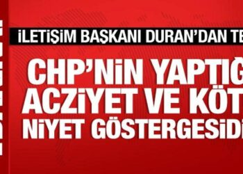 İletişim Başkanı Duran: CHP’nin karalama kampanyası acziyettir!