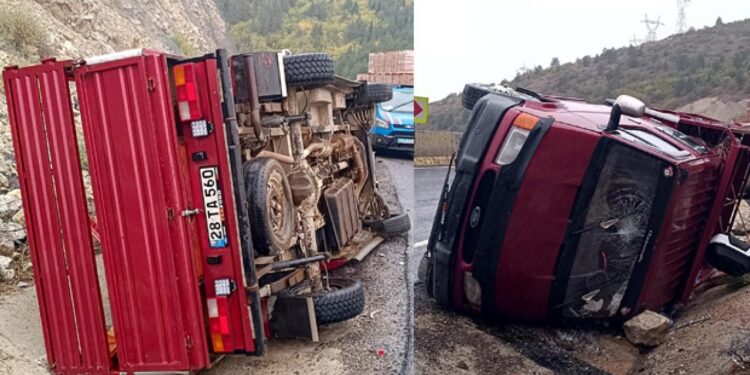 Kamyonet su kanalına devrildi: 5 yaralı