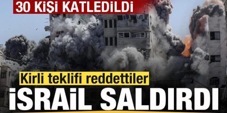 Kirli teklife ‘Hayır’ dediler! İşgalci İsrail saldırdı: 30 kişi katledildi