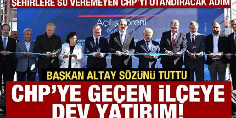 Konya Büyükşehir Akşehir’de 104 km’lik dev içme suyu yatırımını hizmete açtı