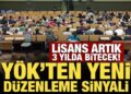 Lisans artık 3 yılda bitecek! YÖK’ten yeni düzenleme sinyali