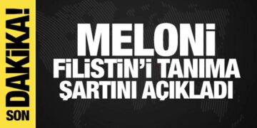 Meloni, Filistin’i tanıma şartını açıkladı