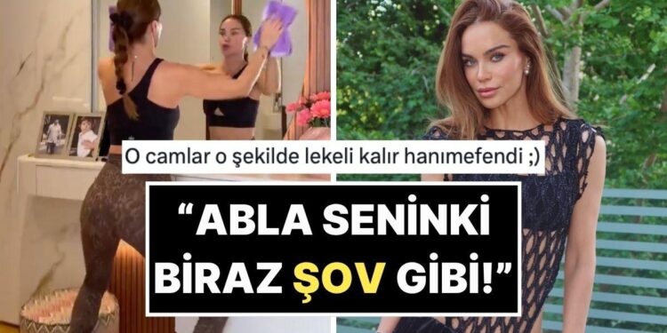 Pilates Yaparken Evi Silip Süpüren Ebru Şallı, Ev Hanımlarını Kızdırdı!