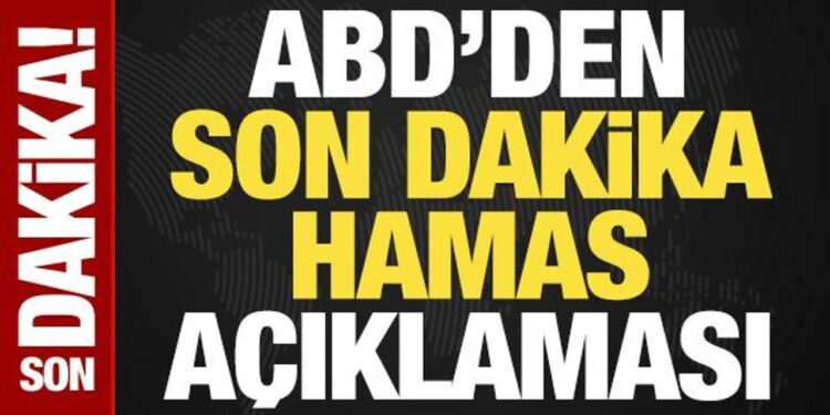 Son dakika: Beyaz Saray’dan Hamas açıklaması!