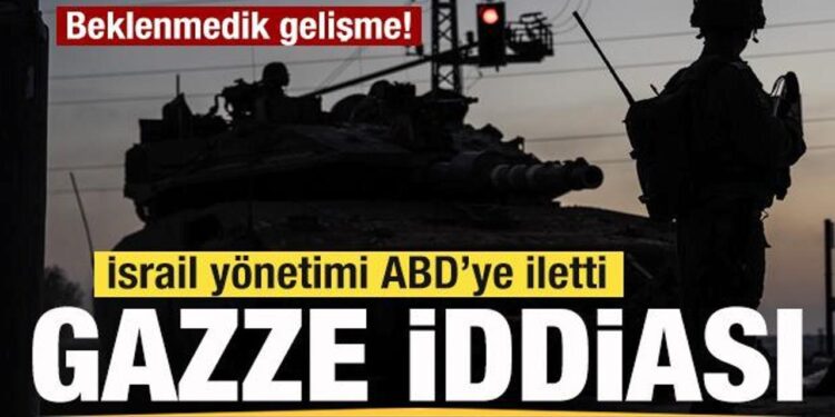 Son dakika Gazze iddiası! İşgalci İsrail ABD’ye iletti! Beklenmedik gelişme!