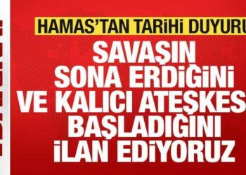 Son dakika: Hamas’tan tarihi duyuru: Savaşın sona erdiğini ilan ediyoruz