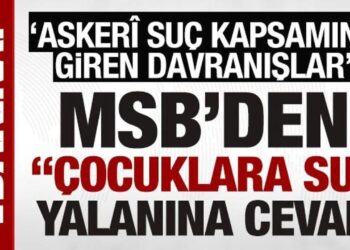 SON DAKİKA: MSB’den ‘çocuklara su’ yalanına cevap: Askerî suç kapsamına giren davranışlar