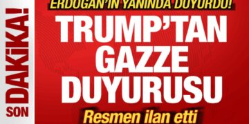 Son dakika: Trump, Erdoğan’ın yanında ilan etti: Gazze’deki savaşı bitireceğiz