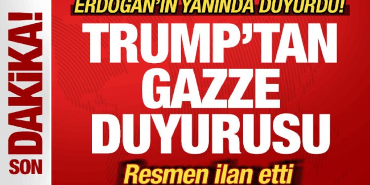 Son dakika: Trump, Erdoğan’ın yanında ilan etti: Gazze’deki savaşı bitireceğiz