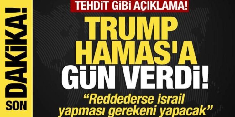 Son dakika… Trump: “Hamas’ın teklifi kabul etmesini bekliyoruz”