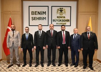 Suriye’den Konya’ya gelen heyet Başkan Altay’ı ziyaret etti