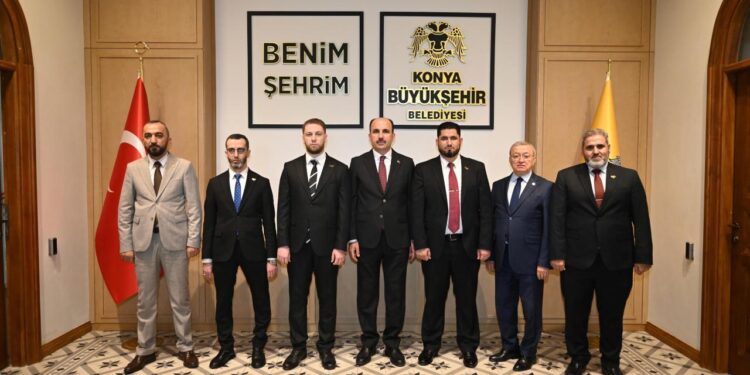 Suriye’den Konya’ya gelen heyet Başkan Altay’ı ziyaret etti