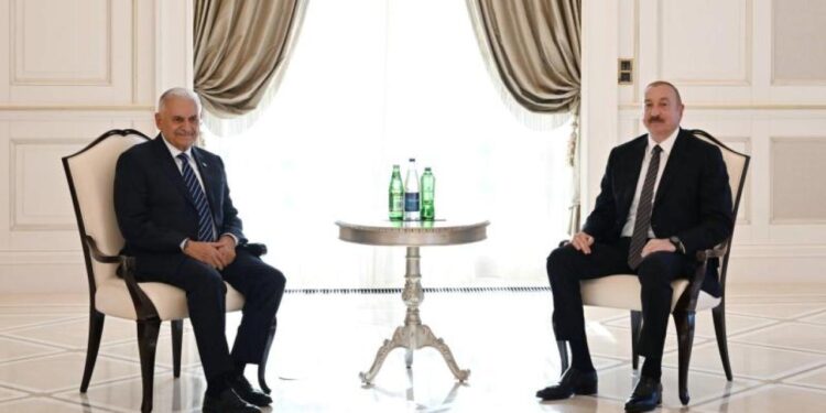 TDT Aksakallar Konseyi Başkanı Yıldırım’dan önemli ziyaret… Aliyev ile bir araya geldi!