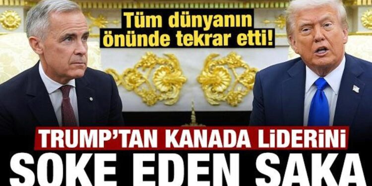 Trump’tan Kanada Başbakanı Carney’i şoke eden şaka: Tüm dünyanın önünde tekrar etti!