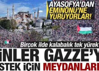 Türkiye Gazze için tek yürek! İstanbul, Ankara ve İzmir’de yürüyüş