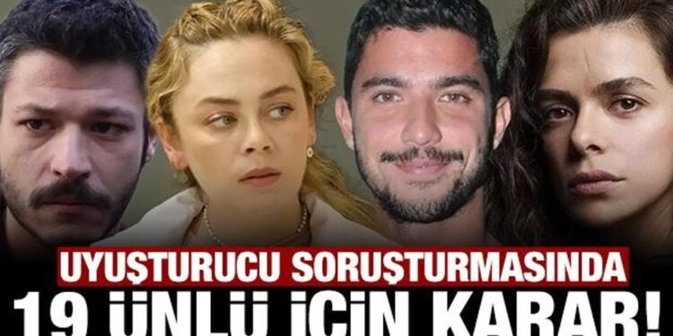 Uyuşturucu soruşturmasında gözaltına alınan 19 ünlü için karar!