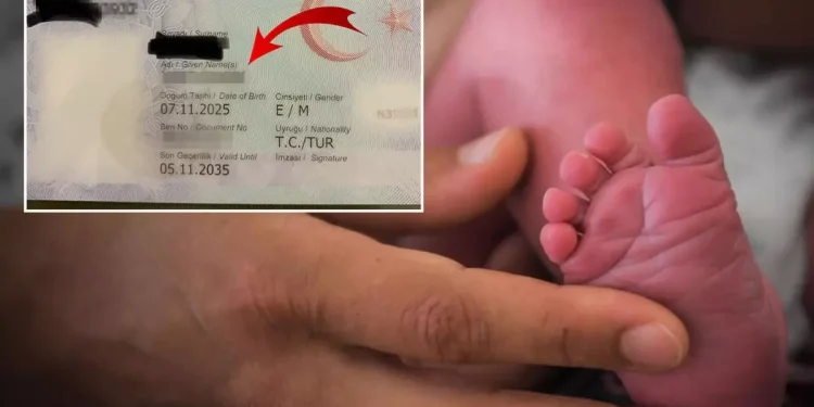 Yeni doğan çocuğuna koyduğu isim dikkat çekti