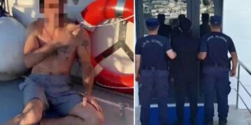 Yüzerek Yunan’a kaçarken yakalandı
