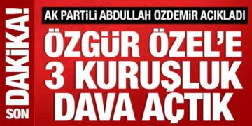 AK Parti İstanbul İl Başkanı Abdullah Özdemir: Özgür Özel’e 3 kuruşluk dava açtık