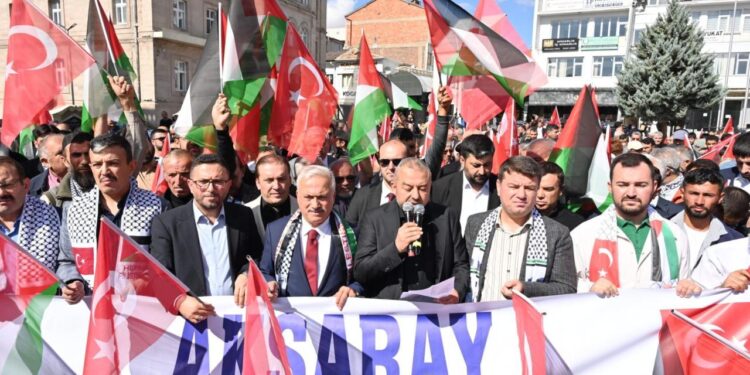 Aksaray, Gazze için ayaklandı